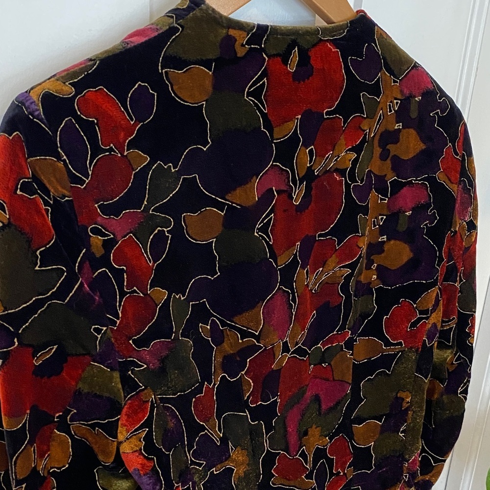 Velvet Great Britain Made Vintage Floral Blazer Fitted Dari Romantic formal - Picture 9 of 15